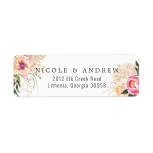 Elegante Wasserfarbenpeony Rosa Blumenhochzeit