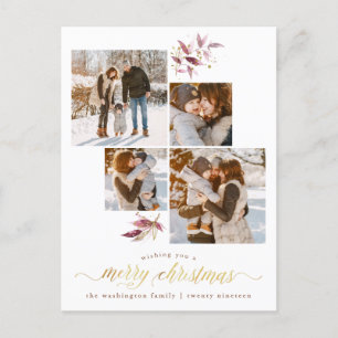 Elegante Wasserfarbenzweige & Weihnachten 4 Foto