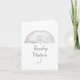 Elegante Watercolor Baby Shower Vielen Dank Karte