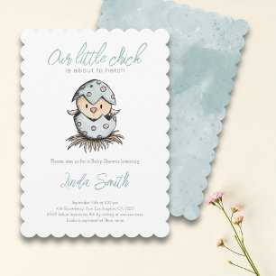 Elegante Watercolor Bird Baby Shower Einladung