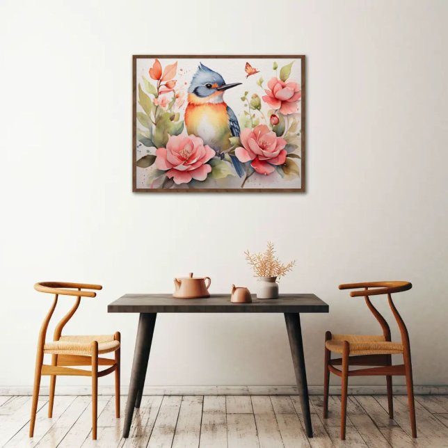 Elegante Watercolor Bird Festival - Martha Argeric Poster (Von Creator hochgeladen)