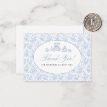 Elegante Watercolor Blue Bow Toys Baby Dusche