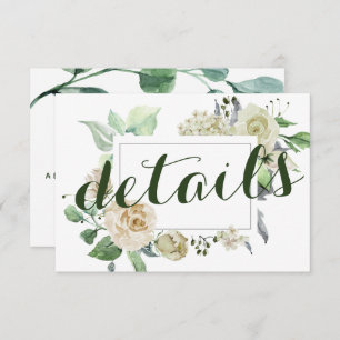 Elegante Watercolor Blumenzwiebeln Details zur bot Begleitkarte