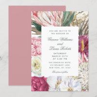 Elegante Watercolor Boho Floral Country Wedding