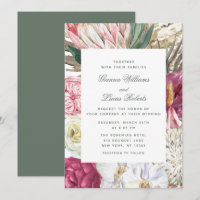 Elegante Watercolor Boho Floral Country Wedding