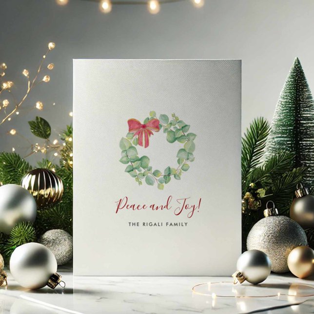 Elegante Watercolor Botanischer Garten Weihnachten (Watercolor Christmas cards minimalistic wreath art by Victoria Grigaliunas Do Tell A Belle)