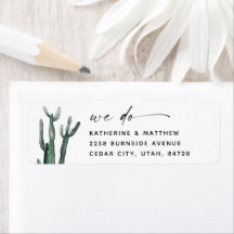 Elegante Watercolor Cactus Wedding | Moderne Schri