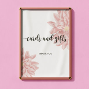Elegante Watercolor Chrysanthemum-Karten und Gesch Poster