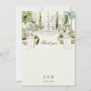 Elegante Watercolor Dankeskarte