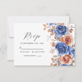 Elegante Watercolor Dusty RSVP Karte
