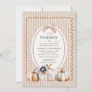 Elegante Watercolor Ein kleines Kürbisboho Baby Sh Einladung