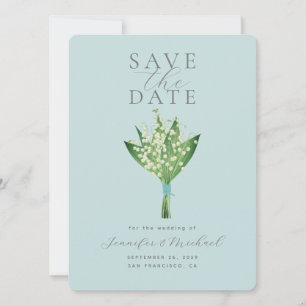 Elegante Watercolor Floral Bouquet Wedding Save The Date