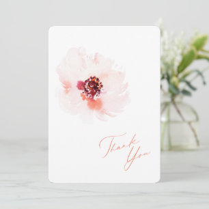 Elegante Watercolor Floral Vielen Dank für Ihre Ho Mitteilungskarte