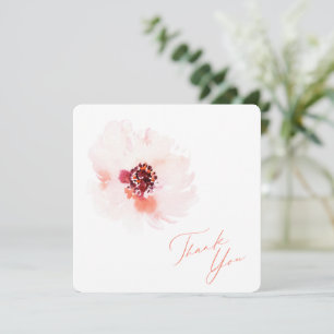 Elegante Watercolor Floral Vielen Dank für Ihre Ho Mitteilungskarte