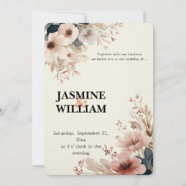 🌸 elegante Watercolor Floral Wedding 💐 Einladung