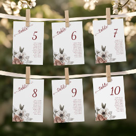 Elegante Watercolor Florals - Gästebett-Karte Feiertagskarte