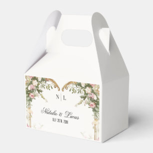 Elegante Watercolor Florentiner Herzstück Hochzeit Geschenkschachtel