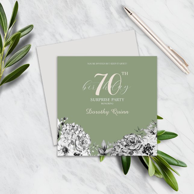 Elegante Watercolor Florentiner Überraschung Gebur Einladung (Von Creator hochgeladen)