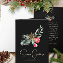 Elegante Watercolor Gold Minimalistisch Frohe Weih