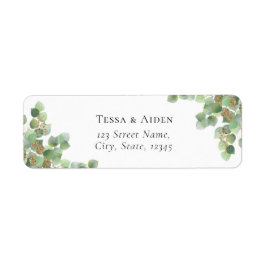 Elegante Watercolor Greenerity Rücksendeadresse