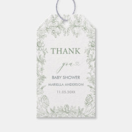 Elegante Watercolor, grün Geschenkanhänger