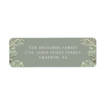 Elegante Watercolor Grünpflanzen Foliage Rücksende