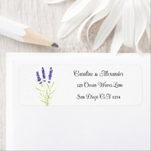 Elegante Watercolor Lavendel Kräuter Blumenhochzei
