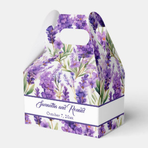 Elegante Watercolor Lavender Blume Geschenkschachtel