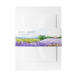 Elegante Watercolor Lavender Fields Website Einladungsbanderole