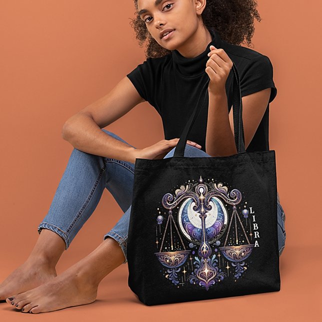 Elegante Watercolor Libra Zodiac Black (Von Creator hochgeladen)