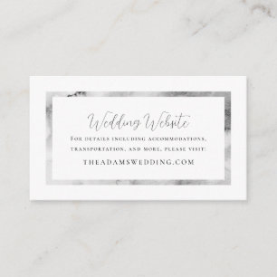 Elegante Watercolor Marble Bliss Wedding Begleitkarte
