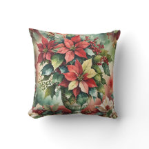 Elegante Watercolor Poinsettia Bouquet