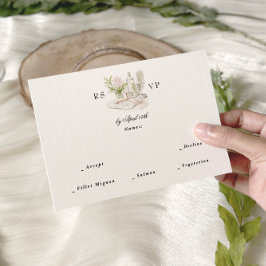 Elegante Watercolor RSVP Karte