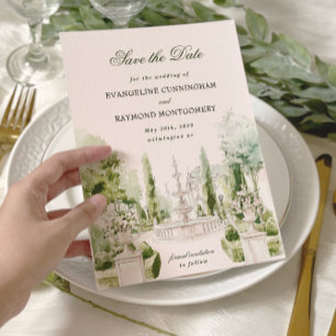 Elegante Watercolor Save The Date