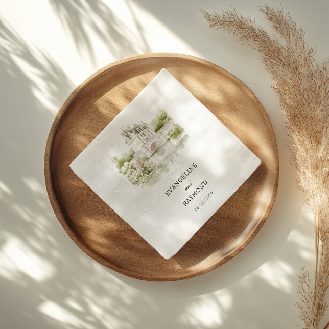 Elegante Watercolor Serviette (Von Creator hochgeladen)