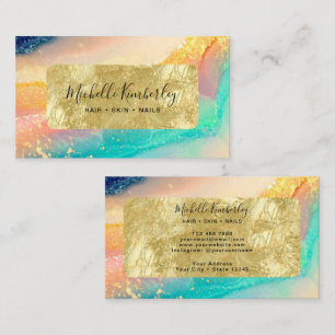 Elegante Watercolor Visitenkarte