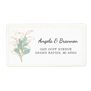 Elegante Watercolor Wedding Rücksendeadresse