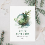 Elegante Watercolor Weihnachtsfeiertage Gruß Feiertagskarte<br><div class="desc">Elegante Watercolor Weihnachtsausstellung Grußkarte.</div>