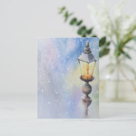 Elegante Watercolor Weihnachtslampe Postcard Postkarte