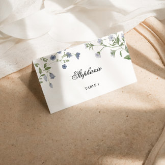Elegante Watercolor Wildblume Hochzeit Platzkarte
