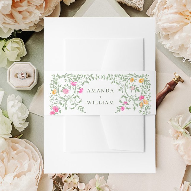 Elegante Watercolor Wilde Blume Blumenzehen Einladungsbanderole (Von Creator hochgeladen)