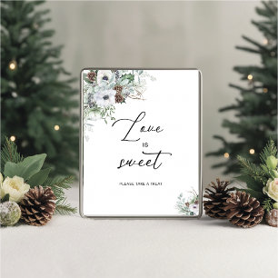 Elegante Watercolor Winter Anemones Blume Bridal Poster