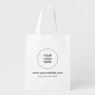 Elegante Website zum Logo für Unternehmen hinzufüg Wiederverwendbare Einkaufstasche
