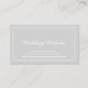 Elegante Website zum Thema Große und Weiße Hochzei Begleitkarte