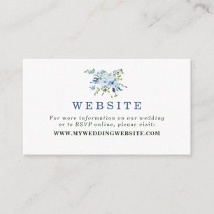 Elegante Website zur Hochzeit von leichten Blauen  Begleitkarte