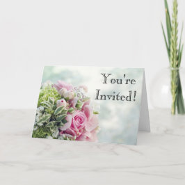Elegante Wedding Bouquet Einladungskarte