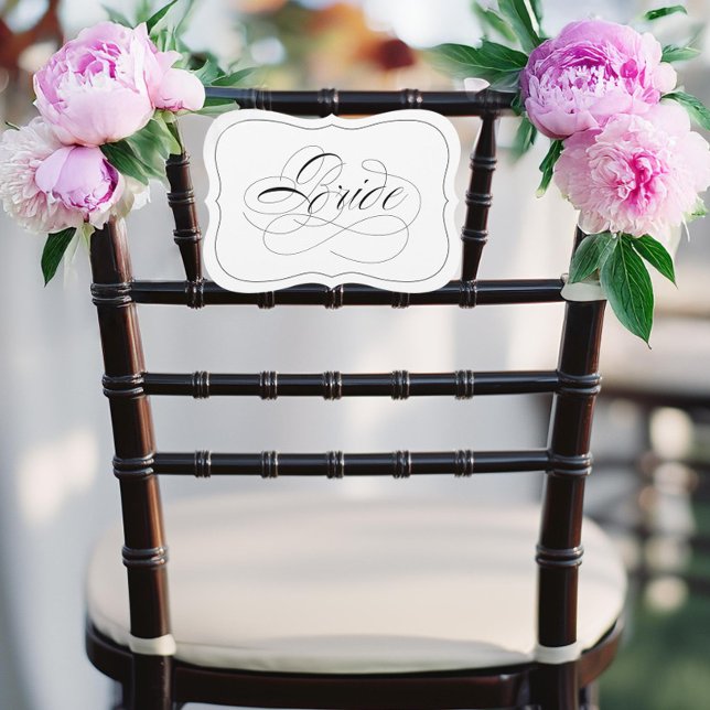 Elegante Wedding Bride Signatur Die Schwarze Grenz Einladung (Von Creator hochgeladen)