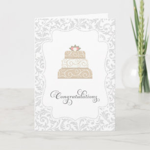 Elegante Wedding Cake Glückwunschkarte Karte