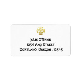 Elegante Wedding Celtic Cross Rücksendeadresse Adressaufkleber