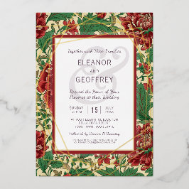 Elegante Wedding Chintz Gold Foil Vintag Folien Feiertagskarte